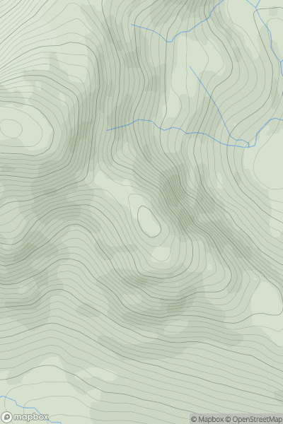 Thumbnail image for Cruach nam Miseag [Inveraray to Crianlarich] showing contour plot for surrounding peak